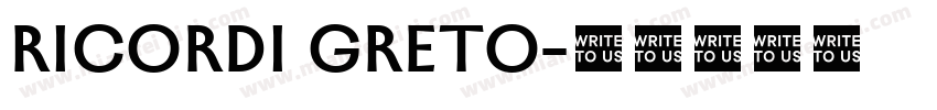RICORDI GRETO字体转换